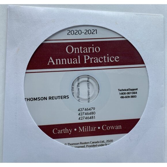 Ontario Annual Practice 2020-2021 Thomson Reuters Hardcover Book Law Canada - Picture 5 of 14